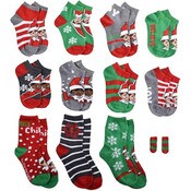 Wholesale - ELF ON THE SHELF 12 DAYS SOCKS BOX SET SIZE 6-8, UPC: 193159166250
